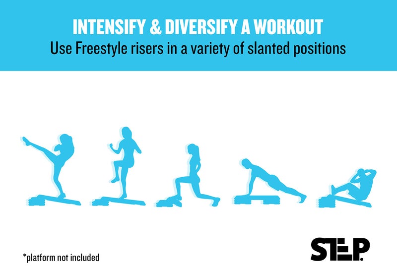 Freestyle STEP The Step (Made in USA) Freestyle Aerobic Risers - Health Club Size - Black - Image 5